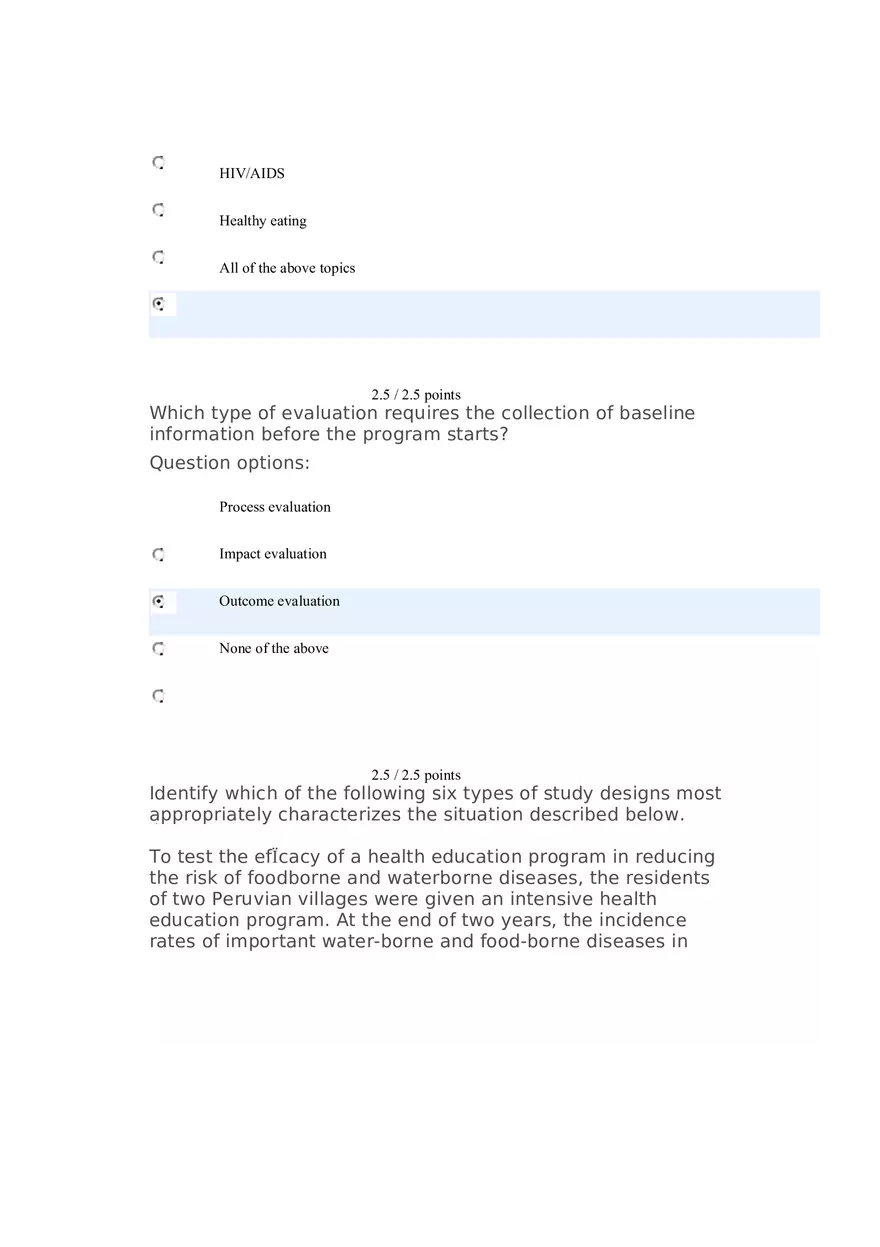 Quiz Chapter 7 and 8 Protocol, Clinical Trials, Community Trials - Page 2
