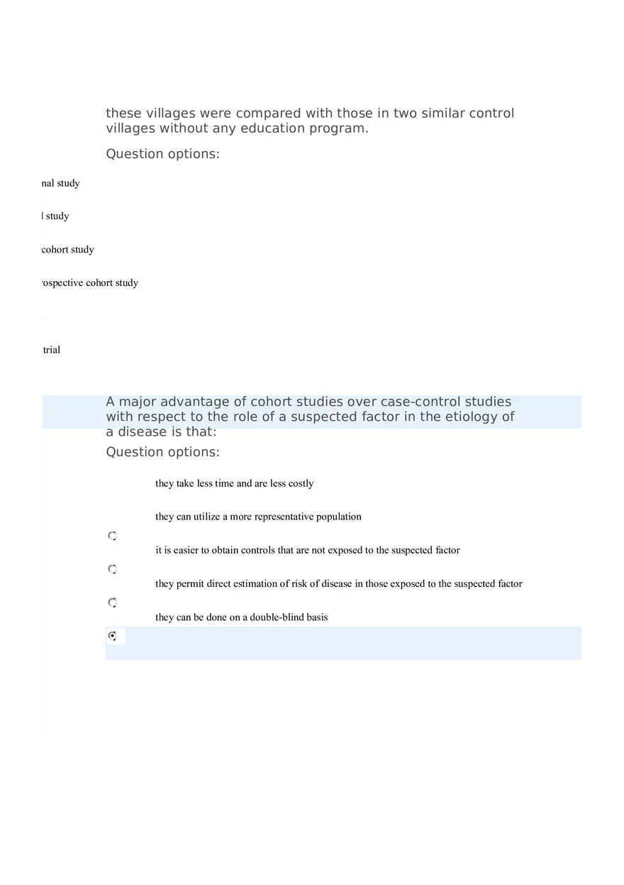 Quiz Chapter 7 and 8 Protocol, Clinical Trials, Community Trials - Page 3