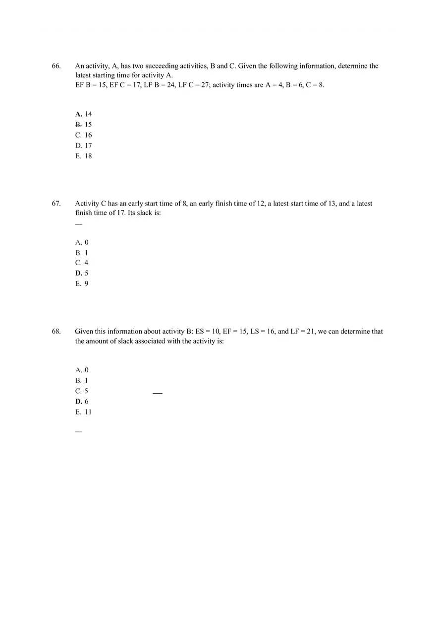 Chapter 17 Project Management Quiz Answer Key Part 2 - Page 7