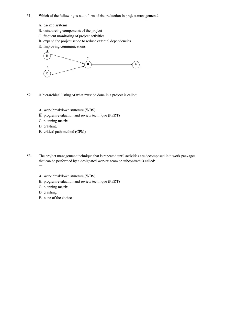 Chapter 17 Project Management Quiz Answer Key Part 2 - Page 1