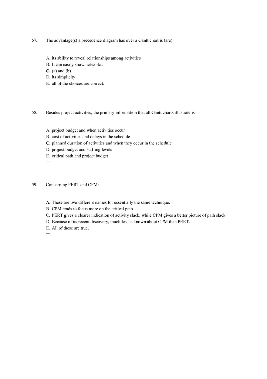 Chapter 17 Project Management Quiz Answer Key Part 2 - Page 3