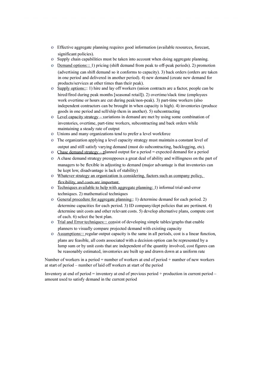 Chapter 11 Aggregate Planning and Master Scheduling - Page 2