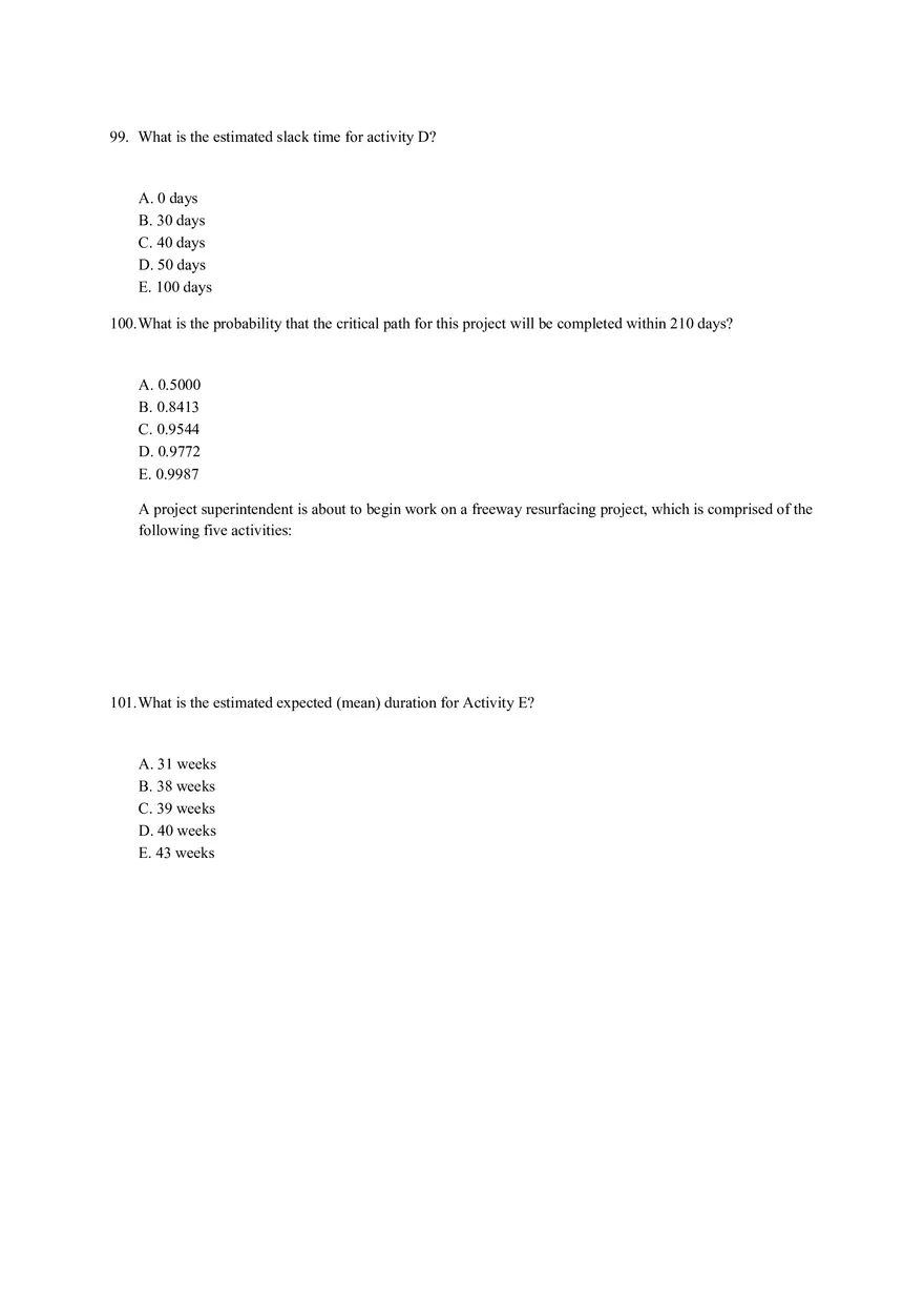 Chapter 17 Project Management Quiz Part 3 - Page 1