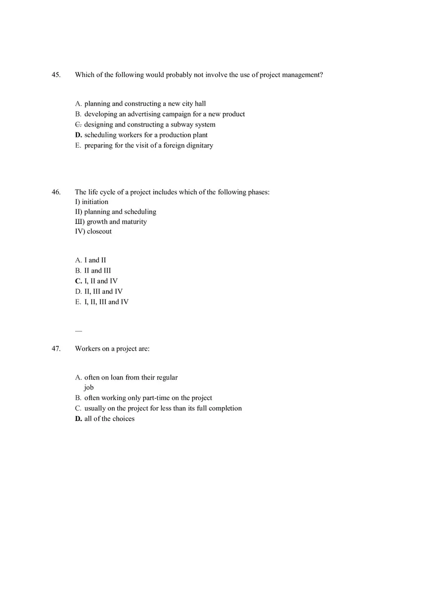 Chapter 17 Project Management Quiz Answer Key Part 1 - Page 9