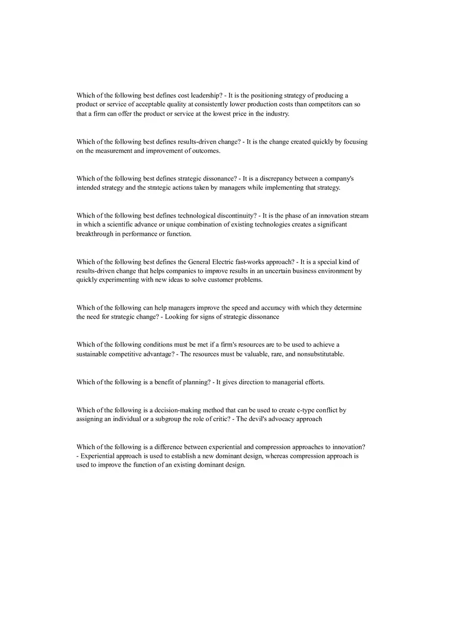 Business Strategy and Competitive Advantage Answers - Page 2