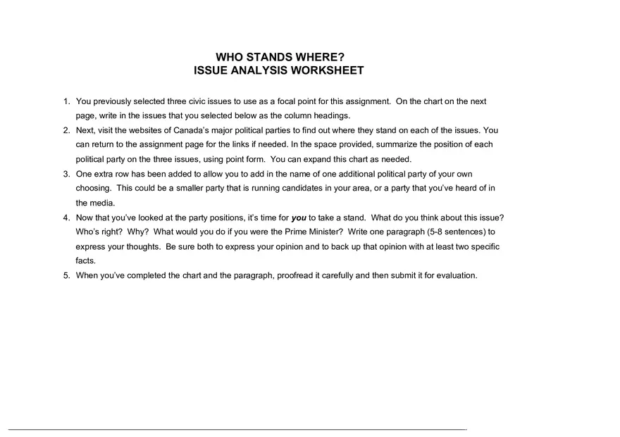 Who Stands Where - Page 1