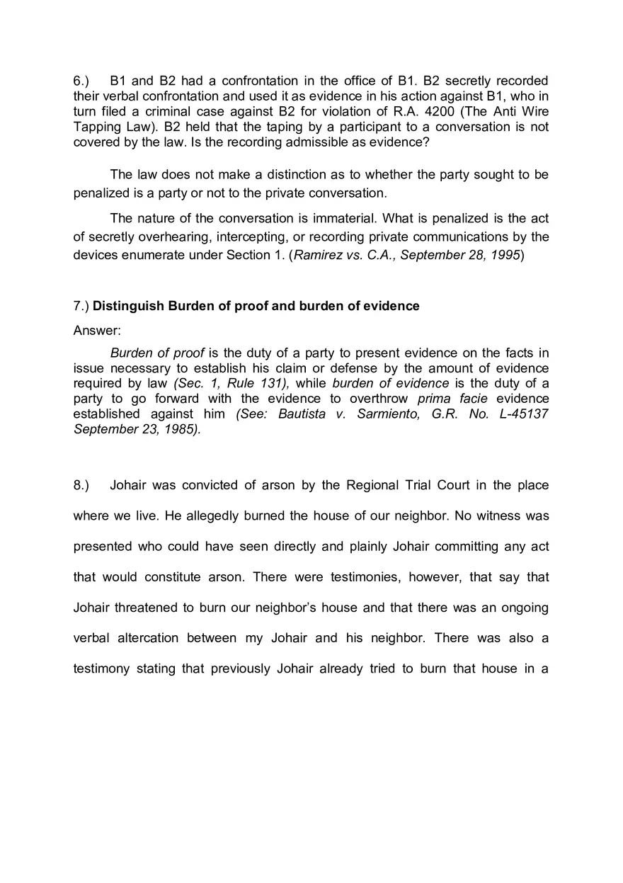 Evidence Question and Answer - Page 5