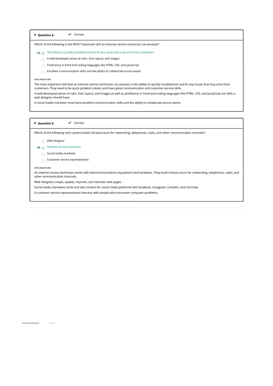 Web Designer Quiz Results - Page 2
