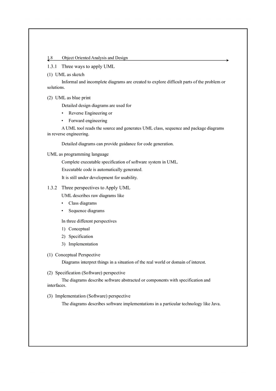 Unified Process and Use Case Diagrams Lecture Notes 1 - Page 9