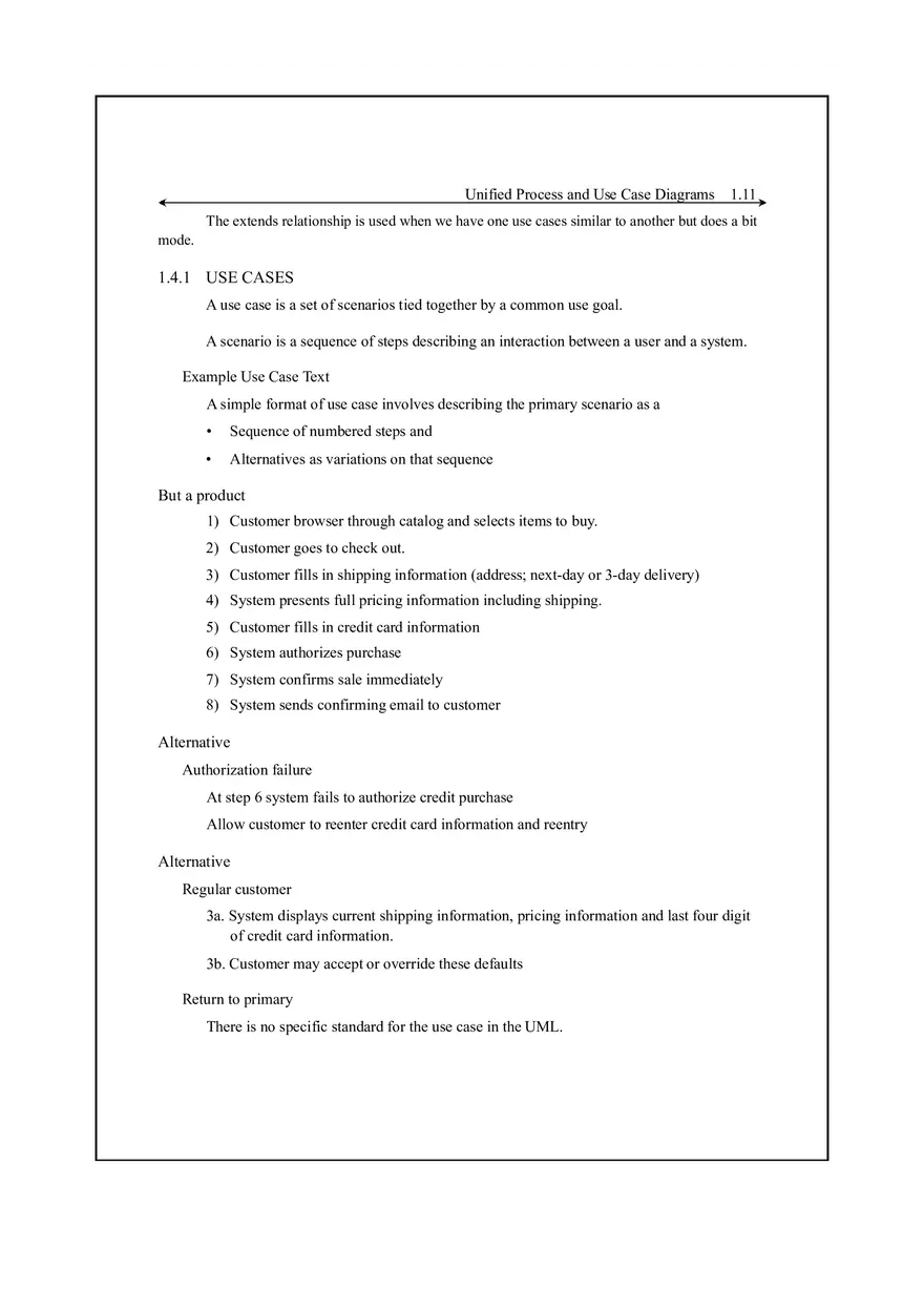 Unified Process and Use Case Diagrams Lecture Notes 1 - Page 3