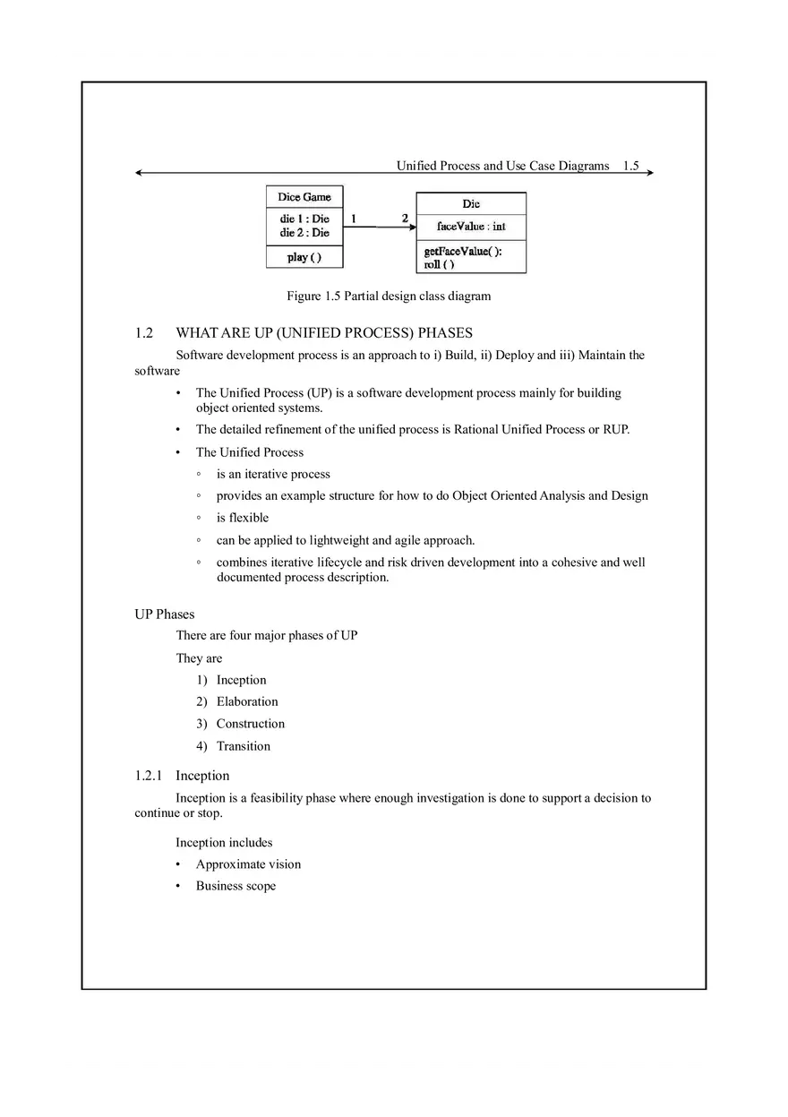 Unified Process and Use Case Diagrams Lecture Notes 1 - Page 6