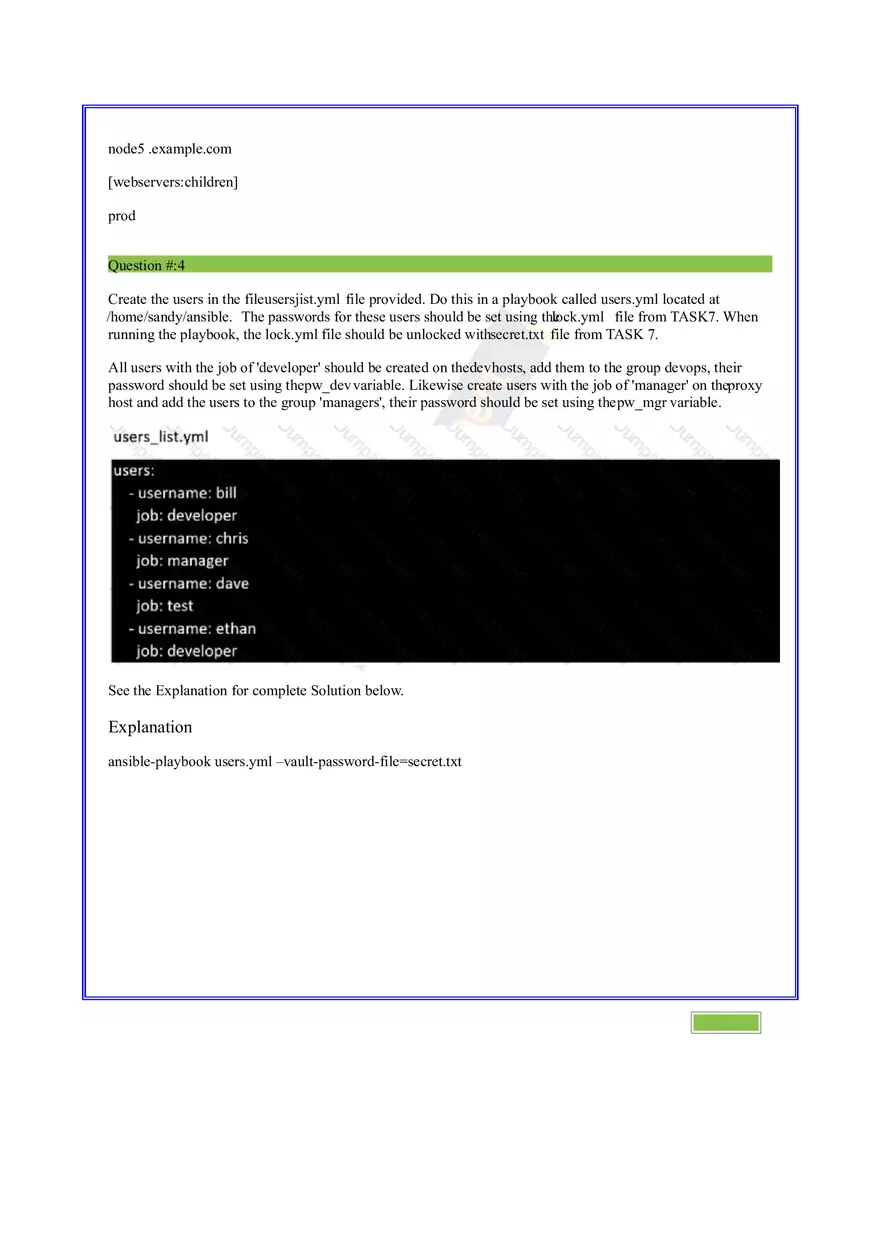 Ad-Hoc Ansible Commands 10 Questions - Page 11