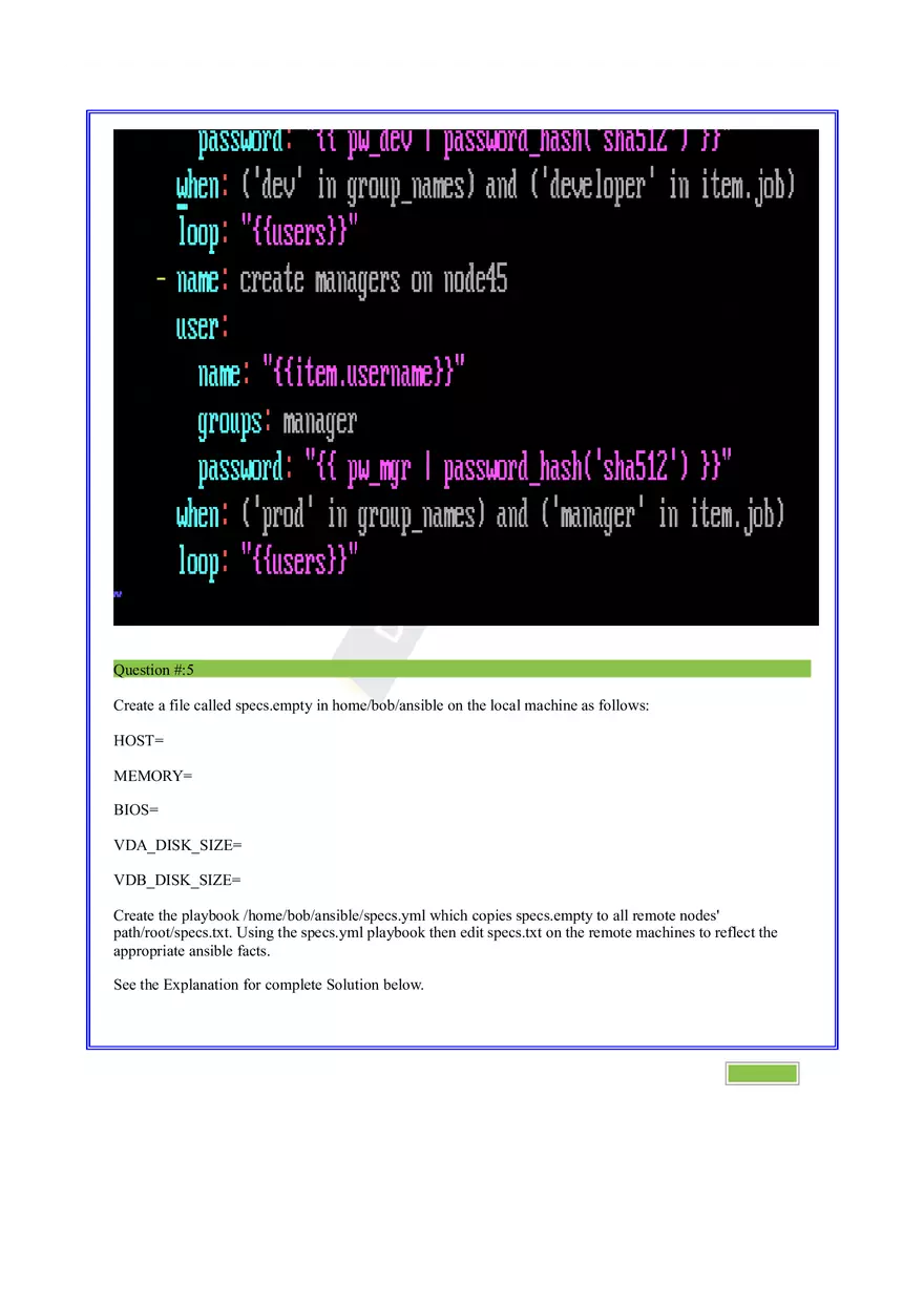 Ad-Hoc Ansible Commands 10 Questions - Page 13