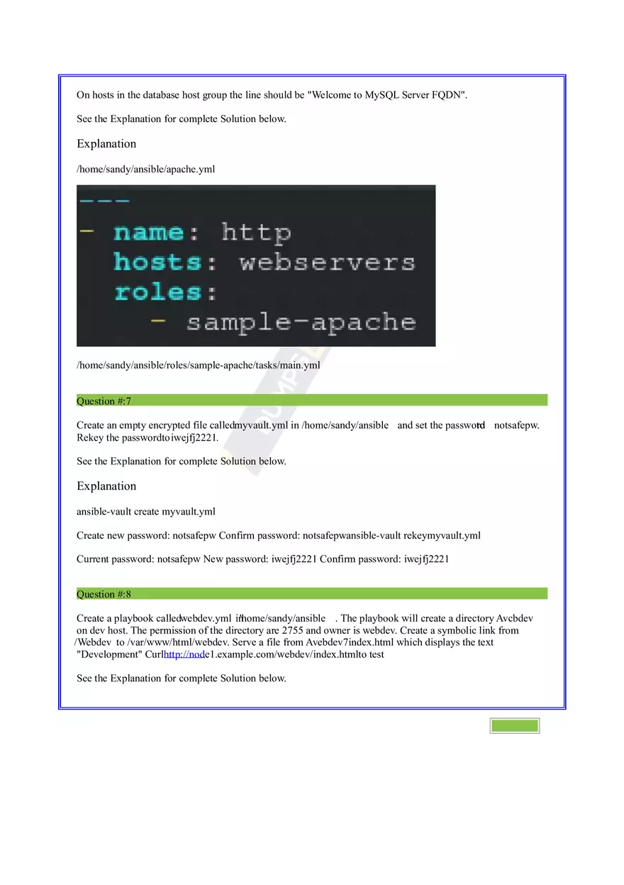 Ad-Hoc Ansible Commands 10 Questions - Page 16