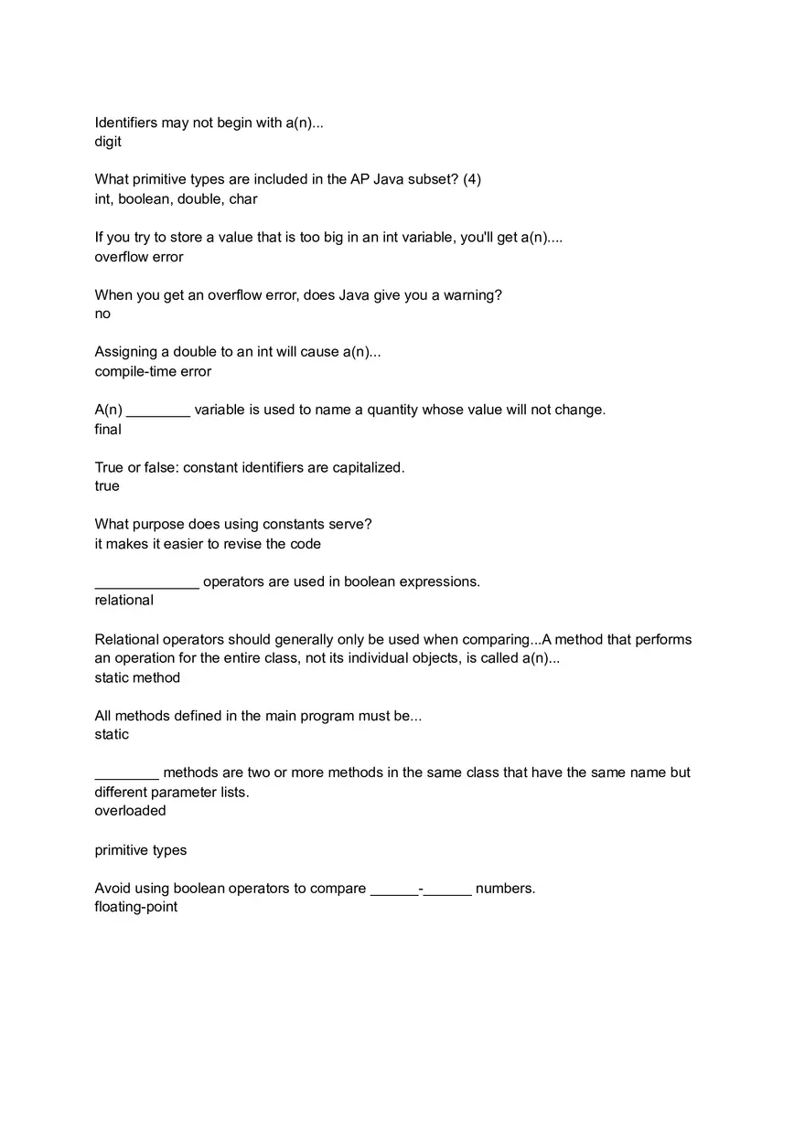 AP Computer Science A Notes 1 - Page 2