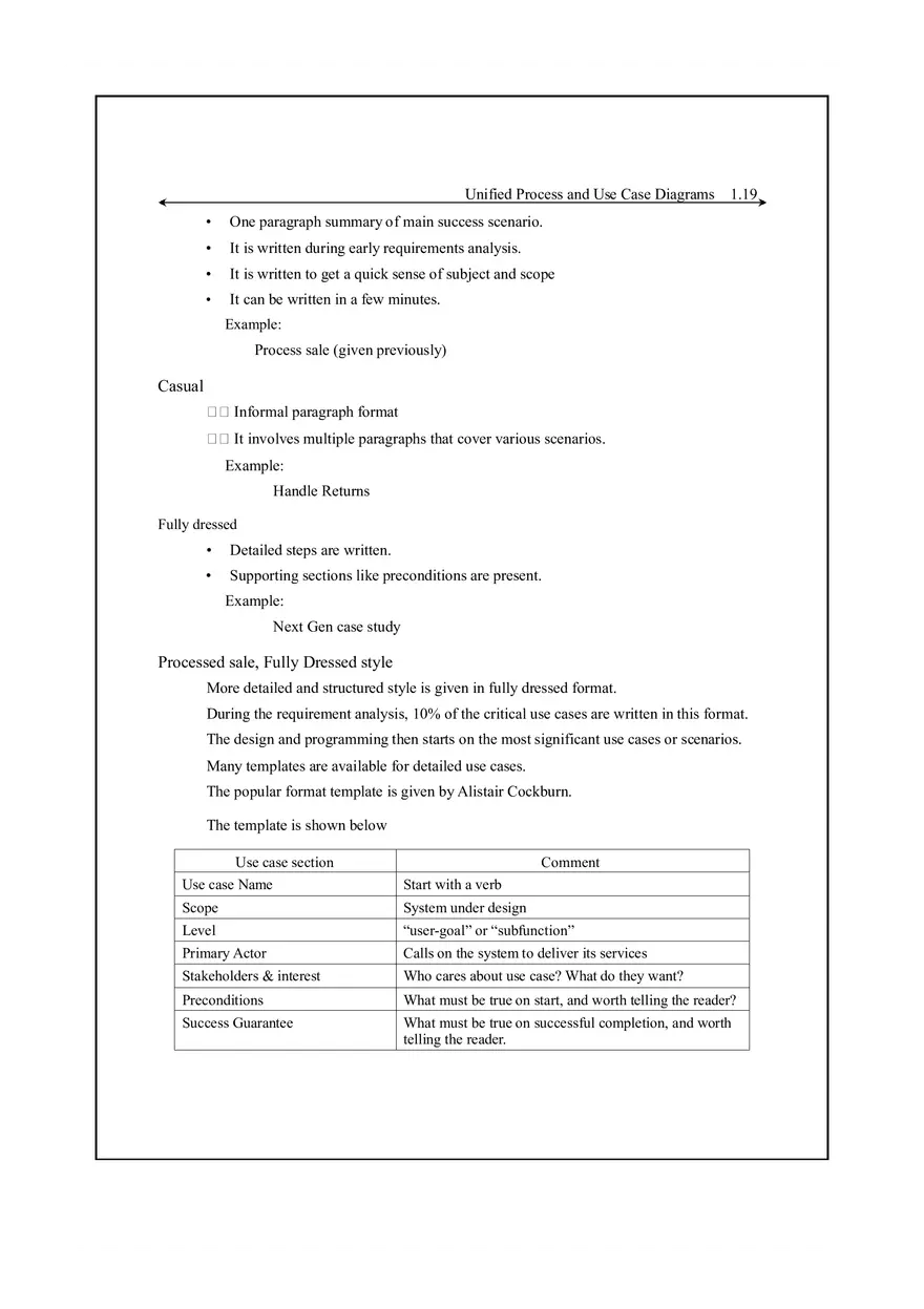 Unified Process and Use Case Diagrams Lecture Notes 2 - Page 8