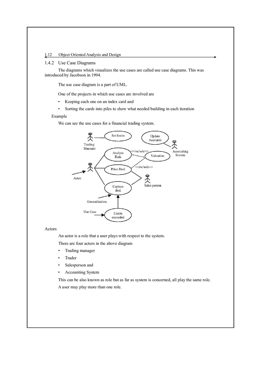 Unified Process and Use Case Diagrams Lecture Notes 2 - Page 1