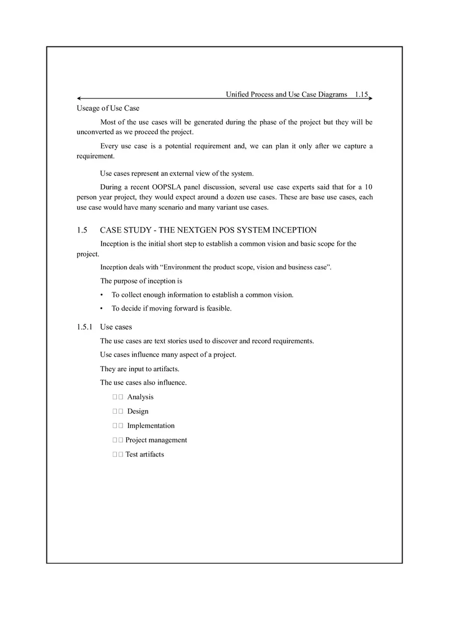 Unified Process and Use Case Diagrams Lecture Notes 2 - Page 4
