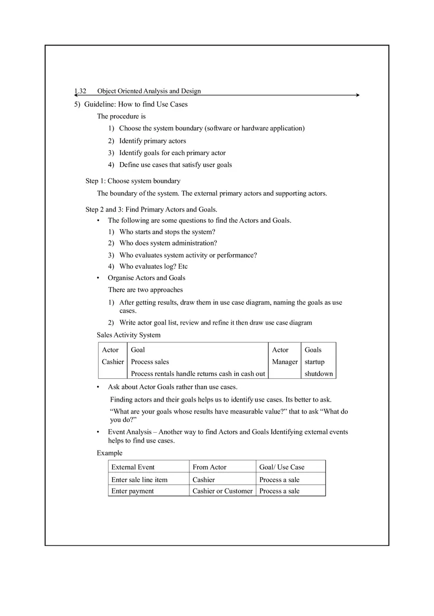Unified Process and Use Case Diagrams Lecture Notes 4 - Page 1