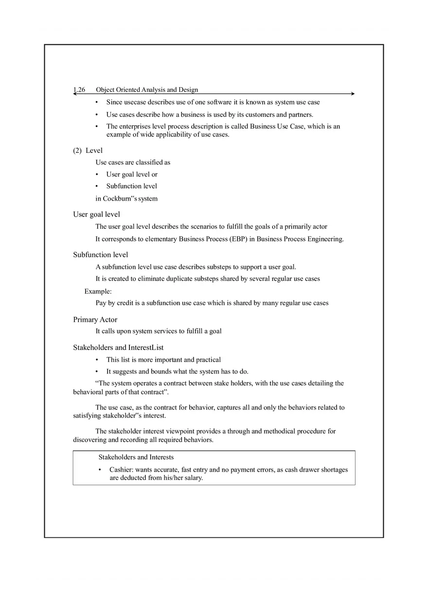 Unified Process and Use Case Diagrams Lecture Notes 3 - Page 7