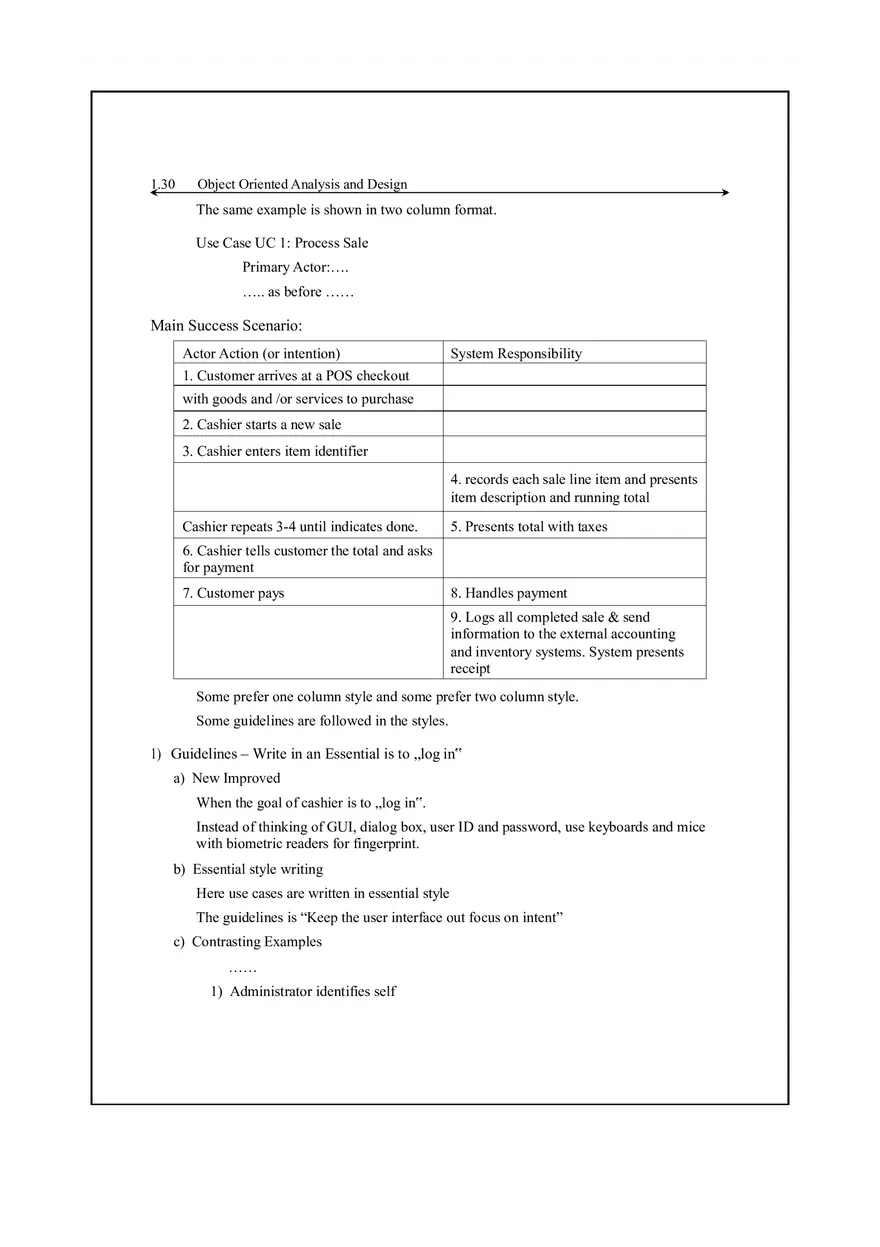 Unified Process and Use Case Diagrams Lecture Notes 3 - Page 11