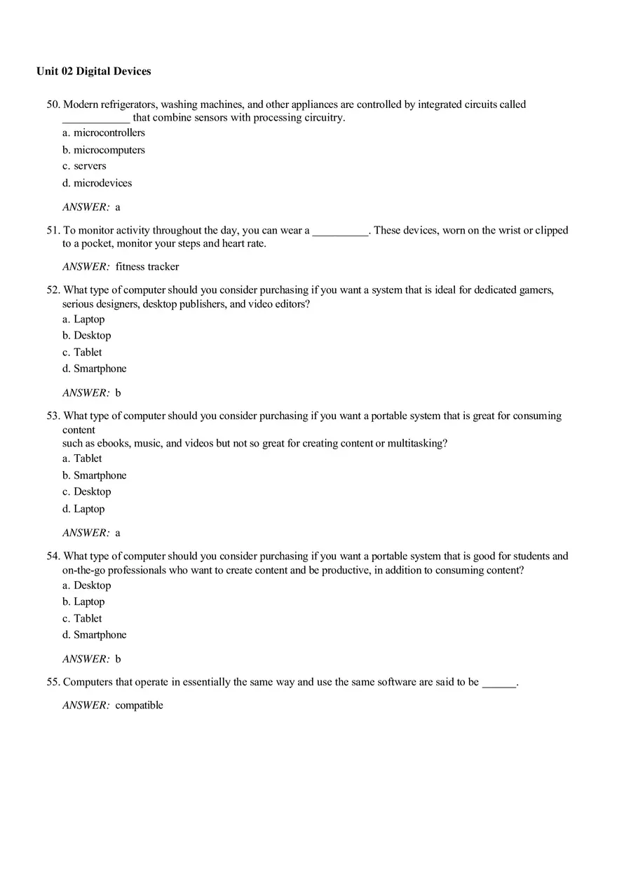 Unit 02 Digital Devices Answer Key - Page 12