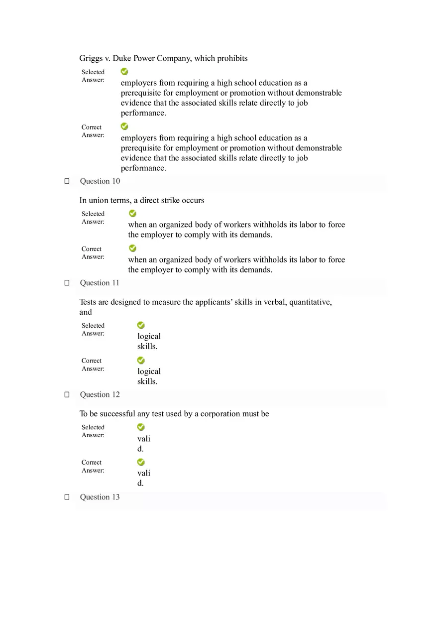 Labor Ethics and Employee Rights Quiz - Page 3