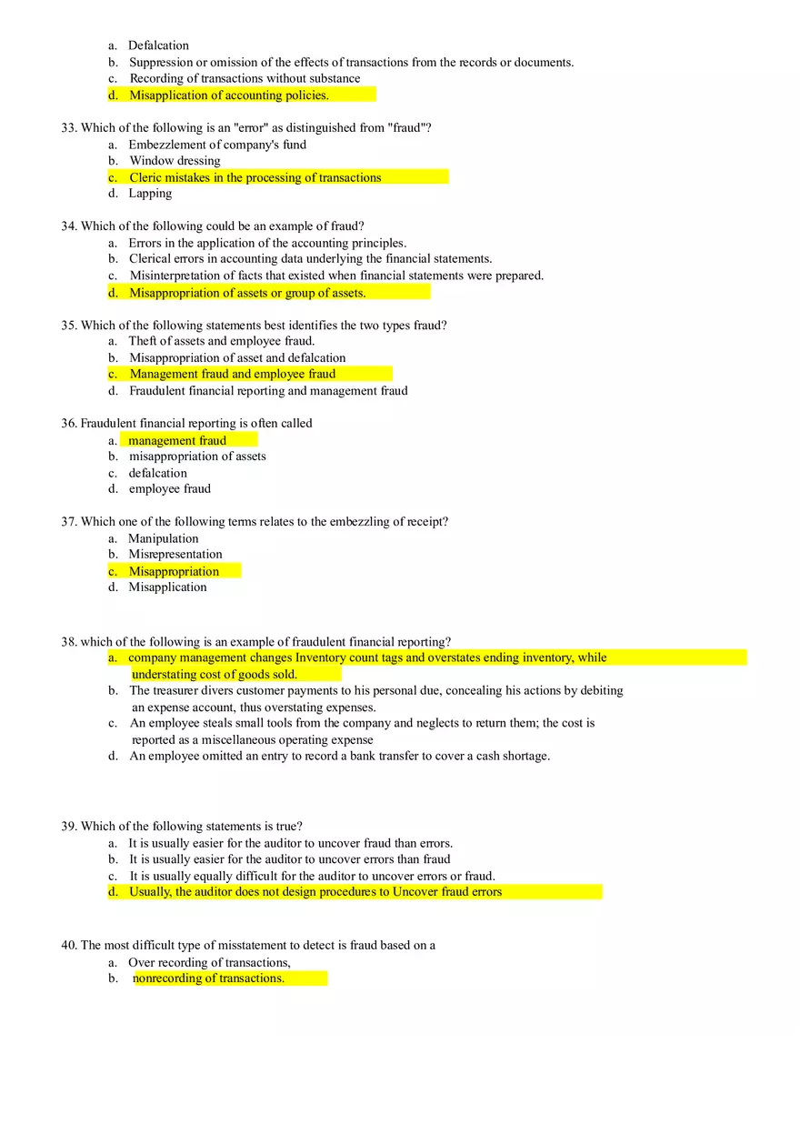 Revenue and Receipt Cycle Quiz - Page 5