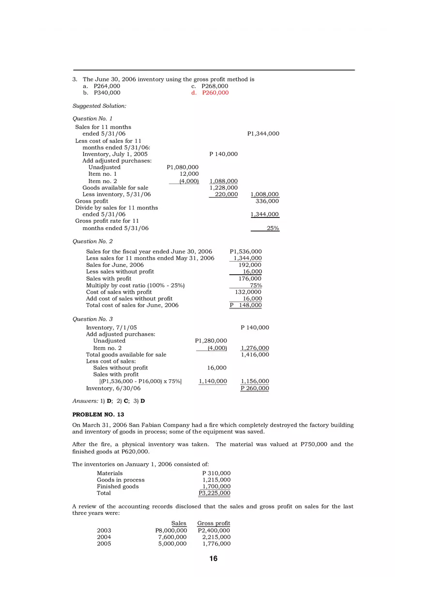 Audit of Inventories Quiz - Page 8