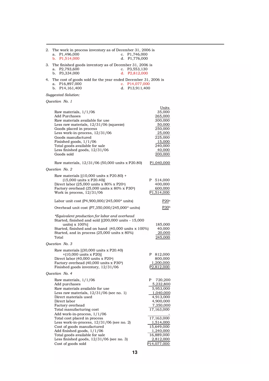 Audit of Inventories Quiz - Page 5