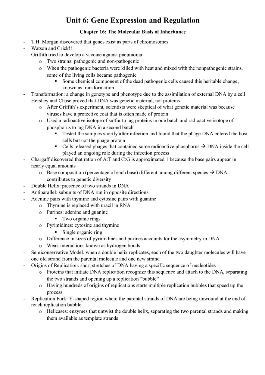 Gene Expression and Regulation - Page 2