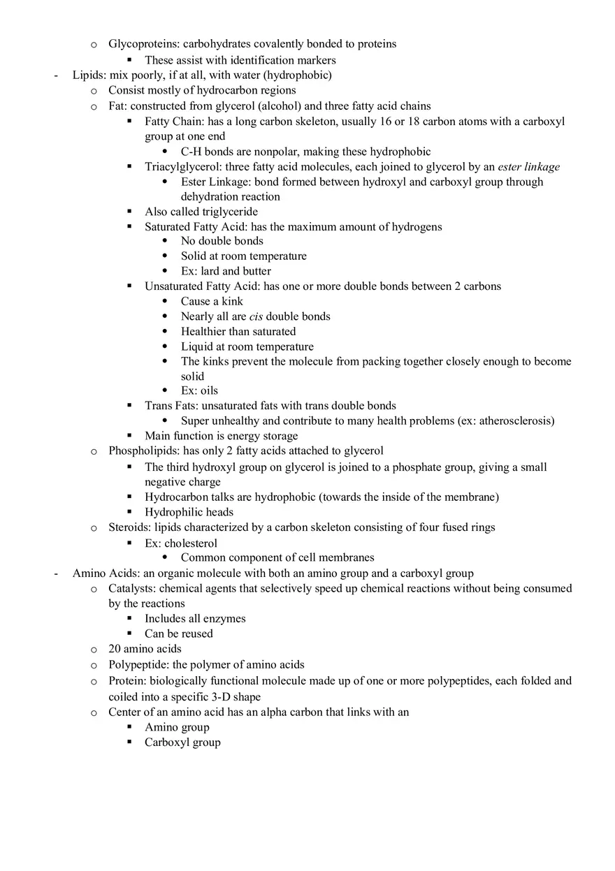 Chemistry of Life - Note - Page 10