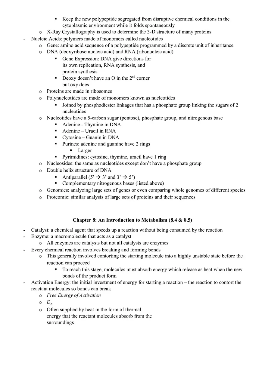 Chemistry of Life - Note - Page 12
