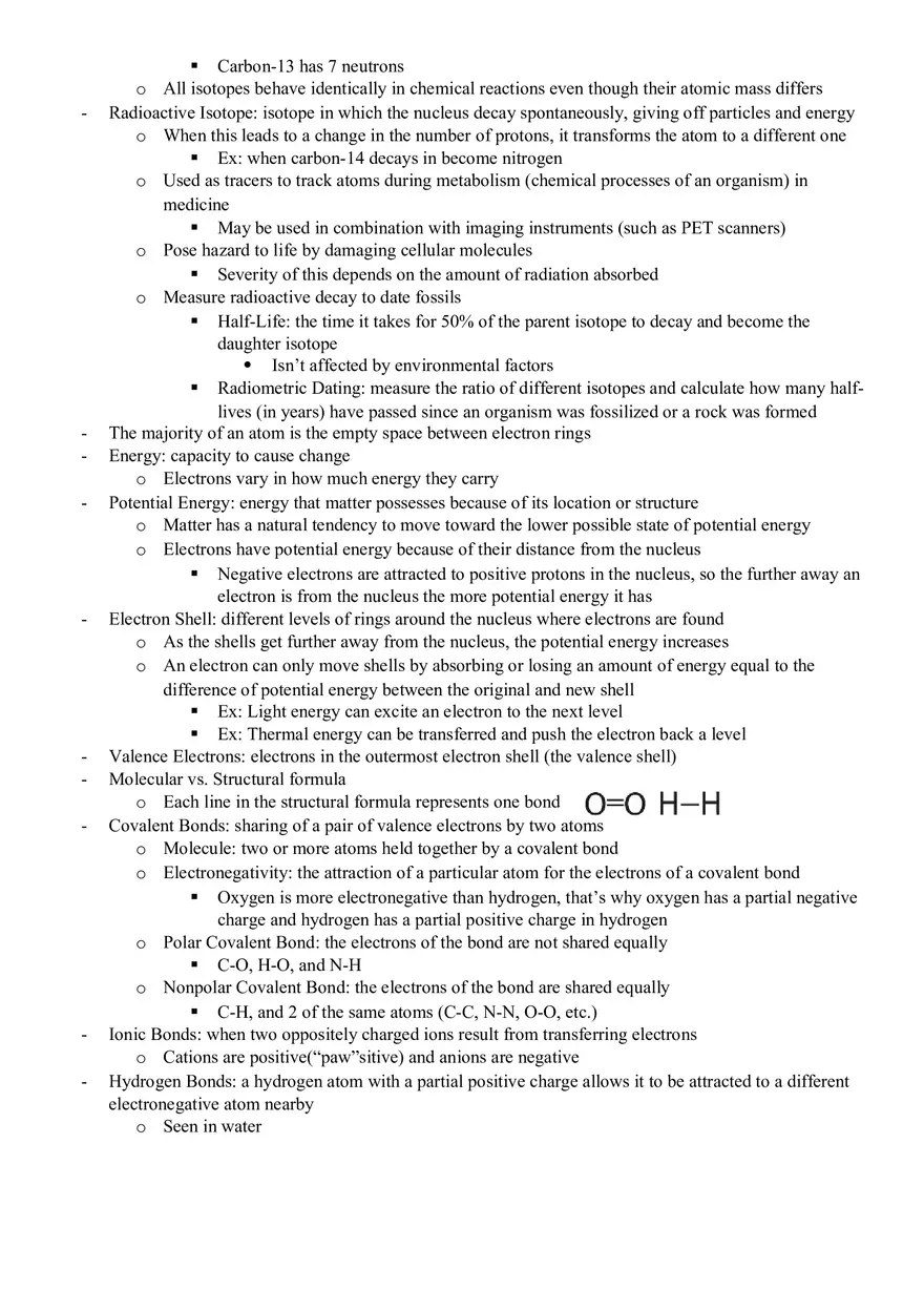 Chemistry of Life - Note - Page 2