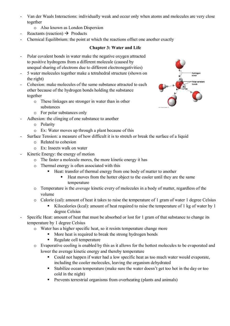Chemistry of Life - Note - Page 5