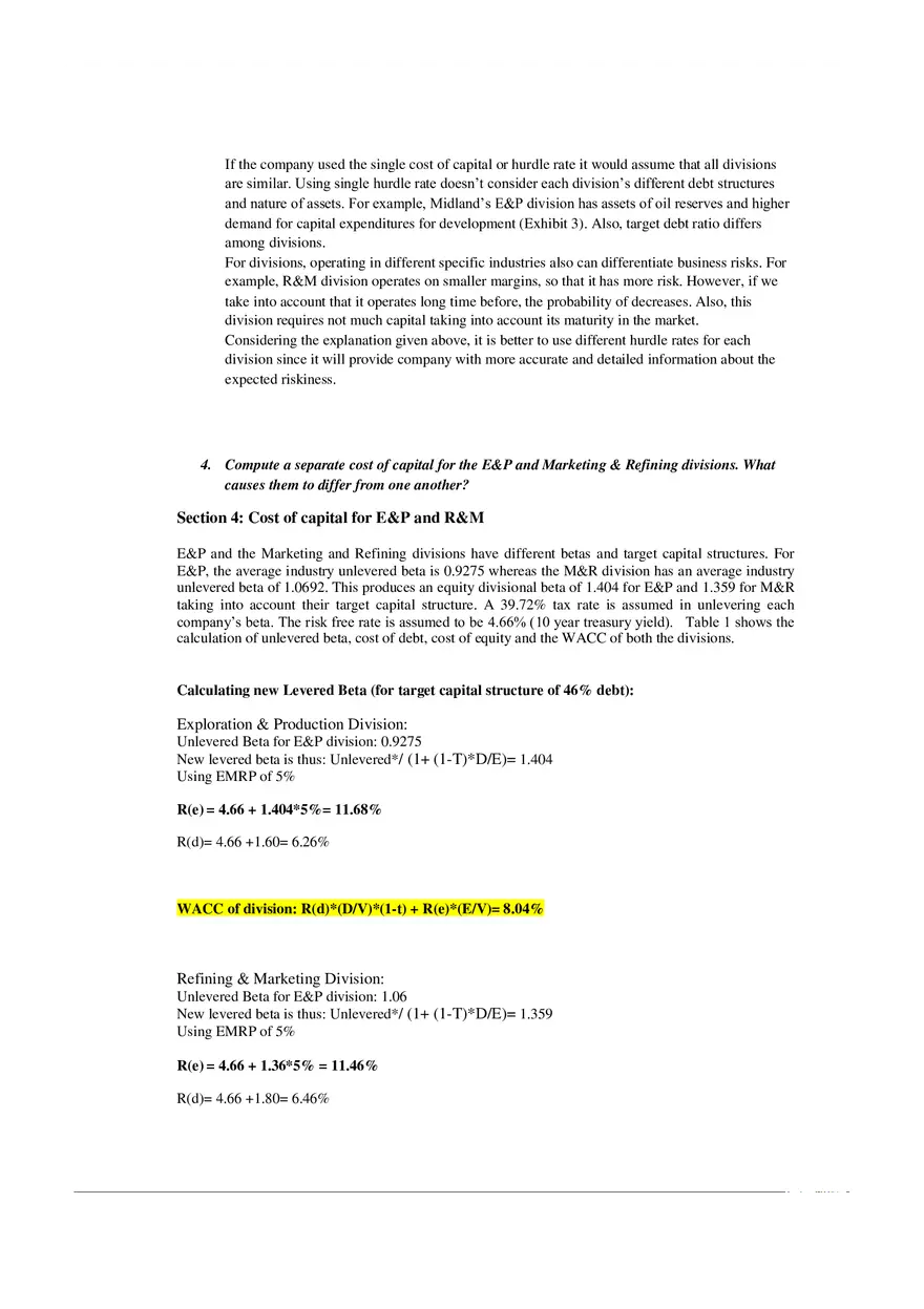 Midland Energy Resources, Inc. Cost of Capital - Page 3
