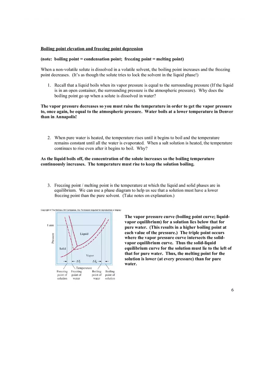Colligative Properties (Chemistry) Answer Key - Page 10