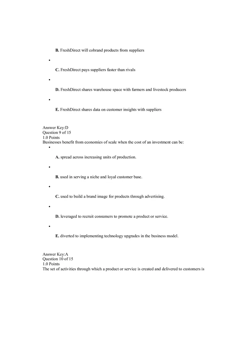 Network Effects Quiz Answers - Page 5