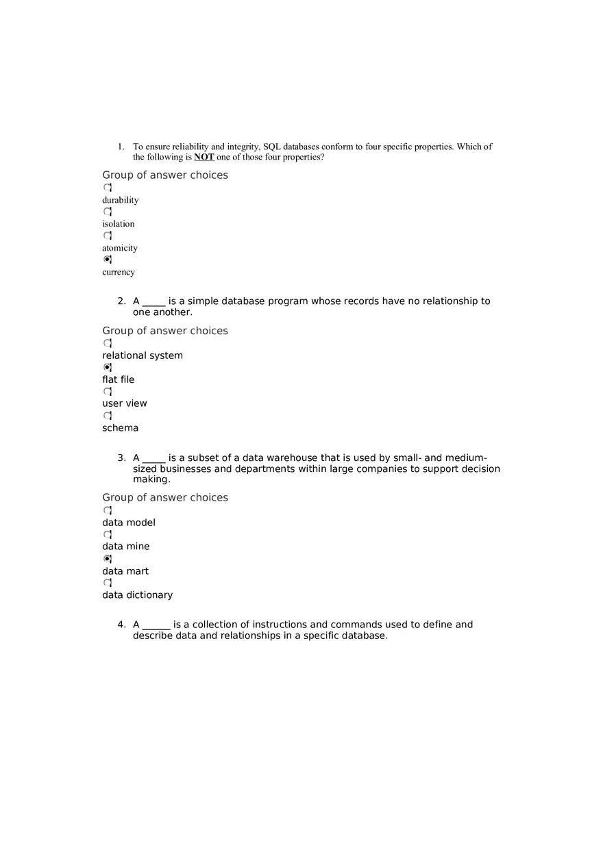 Managing Information Systems Chapter 5 Quiz - Page 1