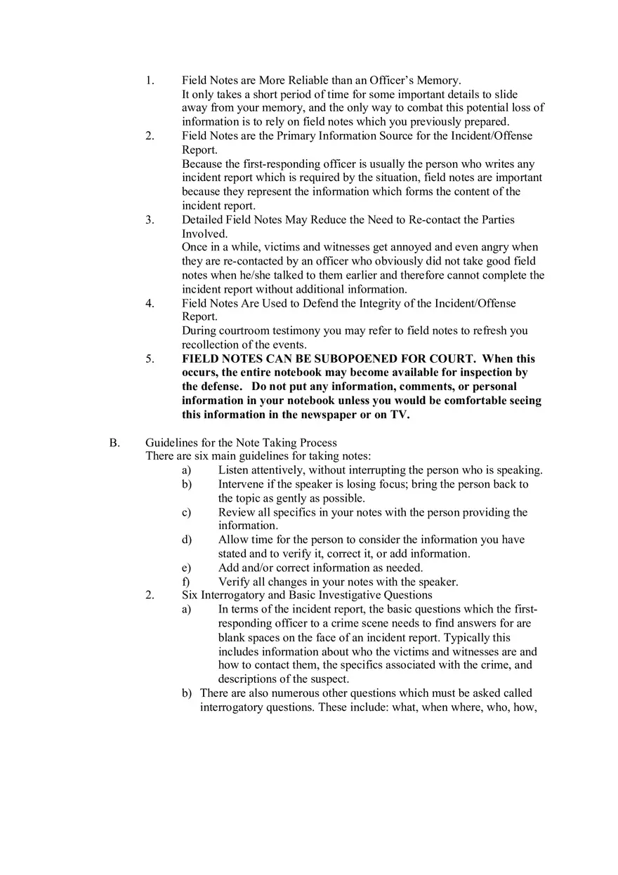 Lecture Field Notes and Reporting - Page 2