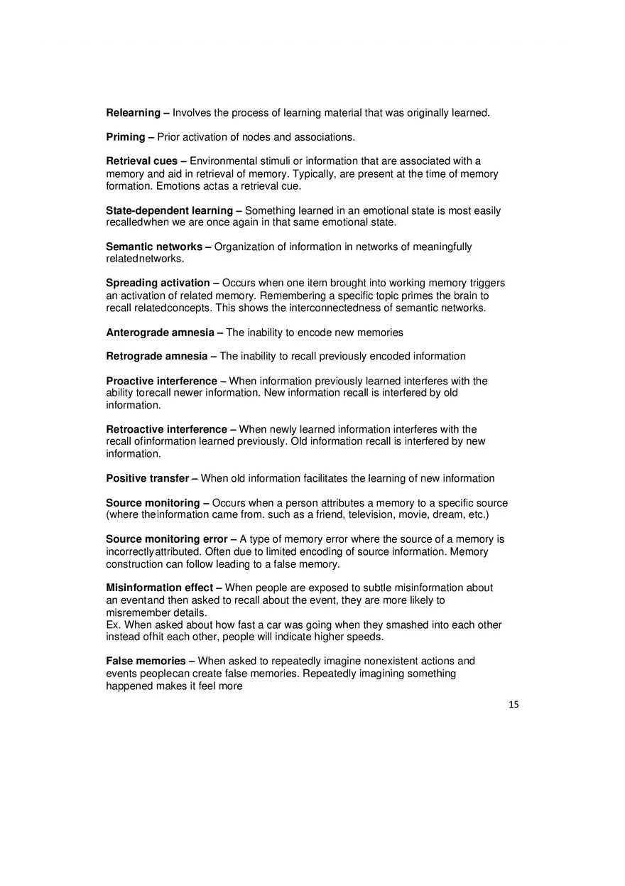 Psychology and Sociology Terms for the MCAT Part 2 - Page 5
