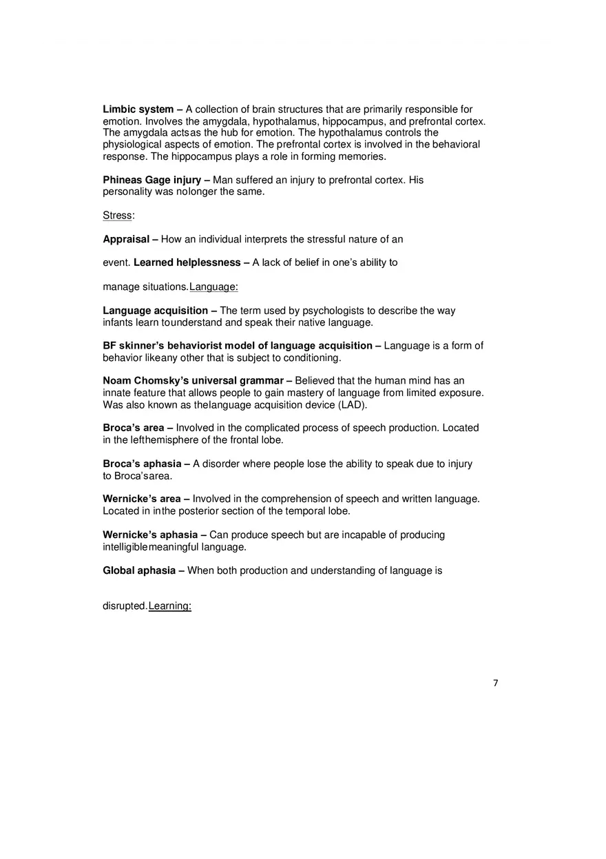 Psychology and Sociology Terms for the MCAT Part 1 - Page 7