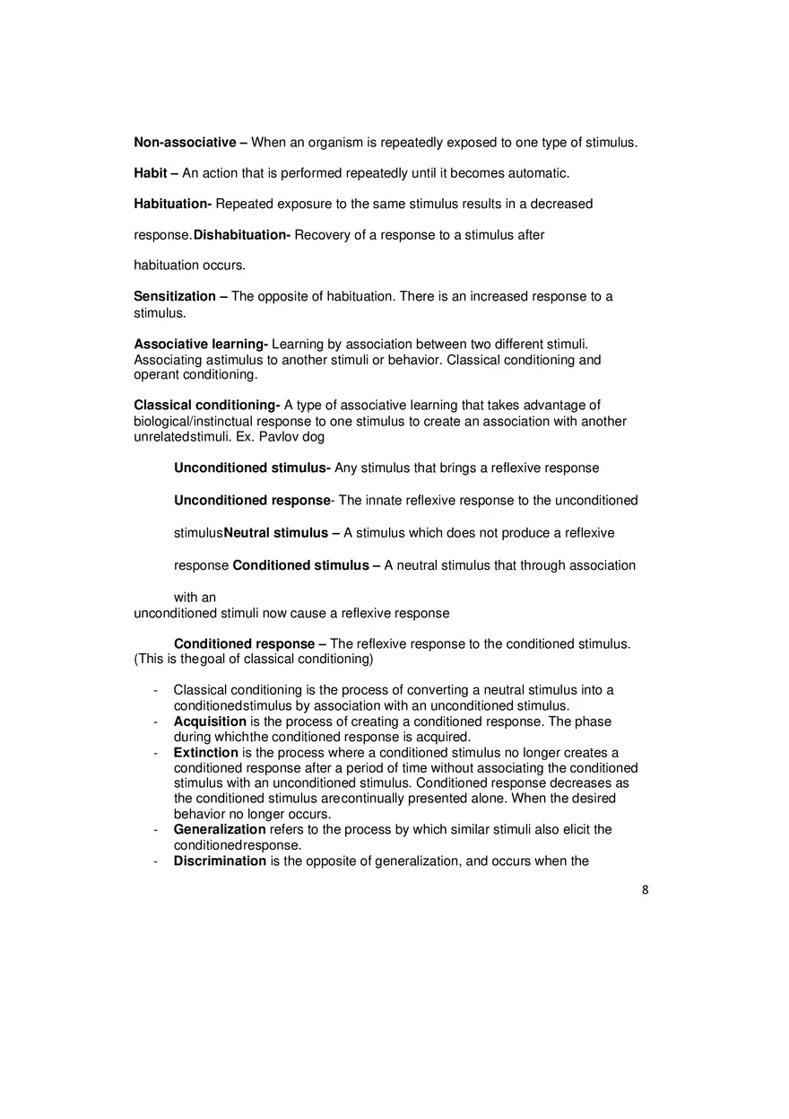 Psychology and Sociology Terms for the MCAT Part 1 - Page 8
