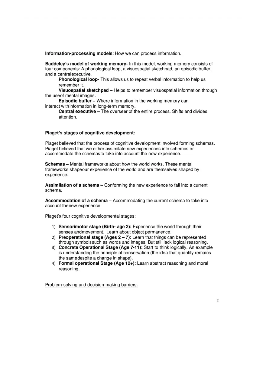 Psychology and Sociology Terms for the MCAT Part 1 - Page 2