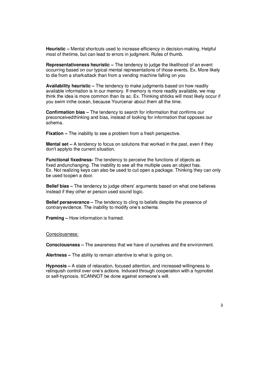 Psychology and Sociology Terms for the MCAT Part 1 - Page 3