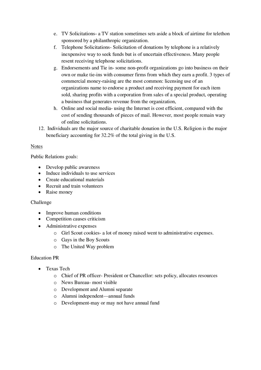 Principles Of Public Relations - Lecture Notes Other - Page 6