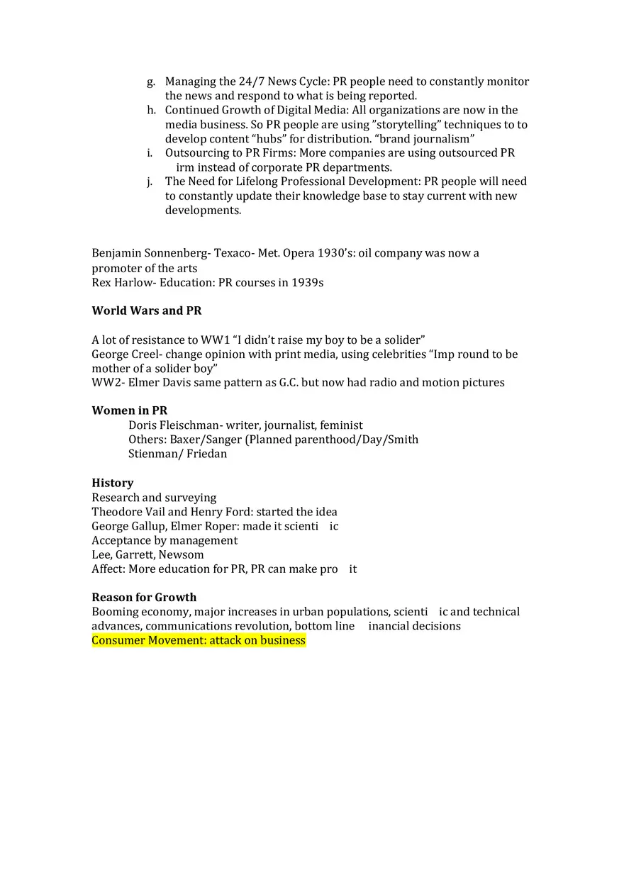 Principles Of Public Relations - Lecture Notes Chapters 1-3 - Page 7