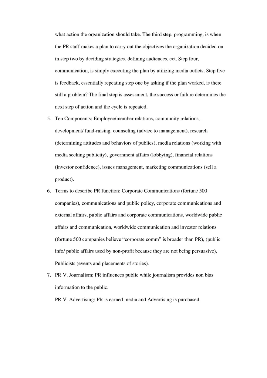Principles Of Public Relations - Lecture Notes Chapters 1-3 - Page 2