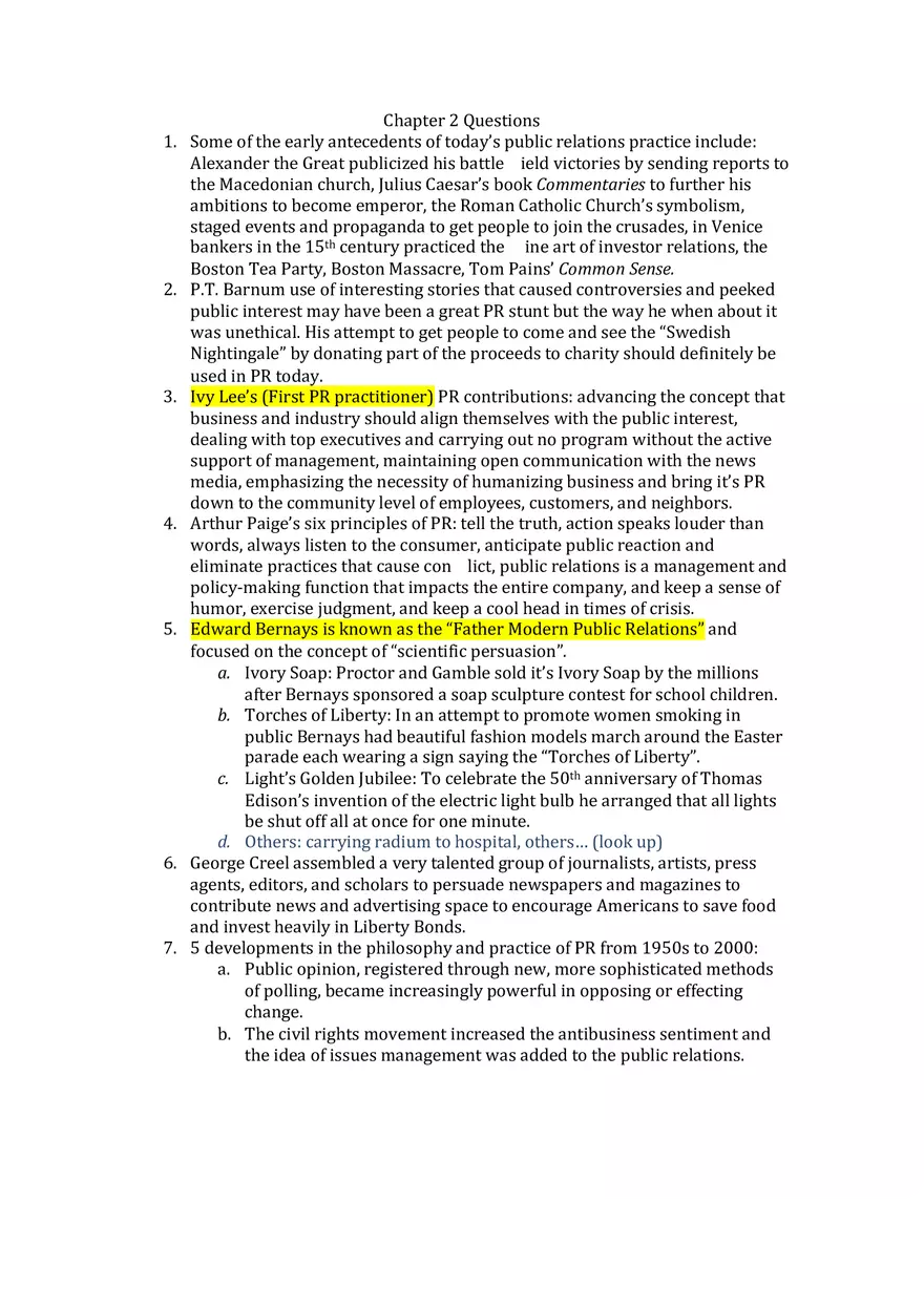 Principles Of Public Relations - Lecture Notes Chapters 1-3 - Page 5