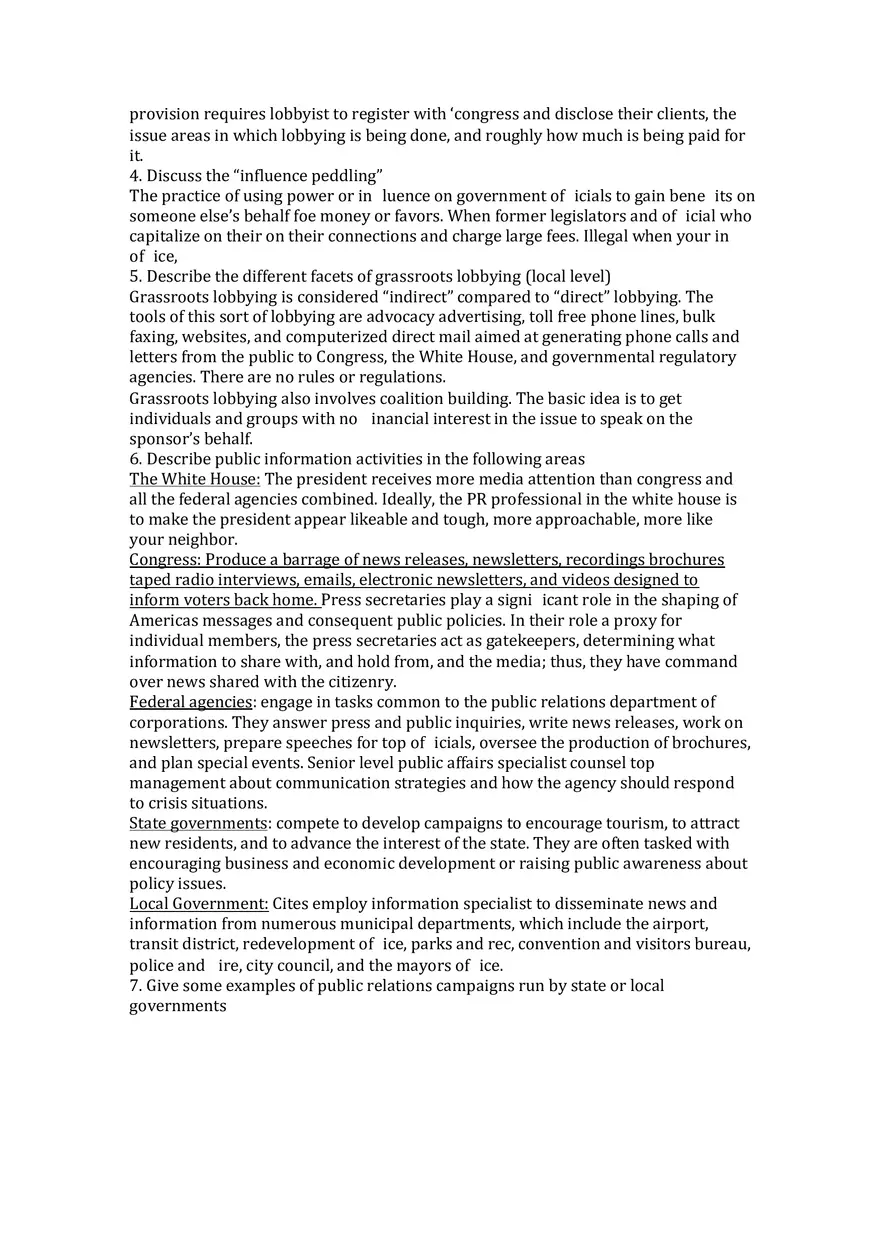 Principles Of Public Relations - Lecture Notes Chapters 17-19 - Page 8